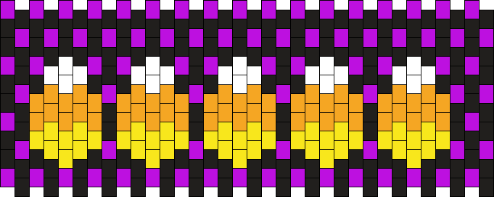 Candy Corn With Purple Dots 34x10