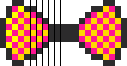 Pink And Yellow Check Bow