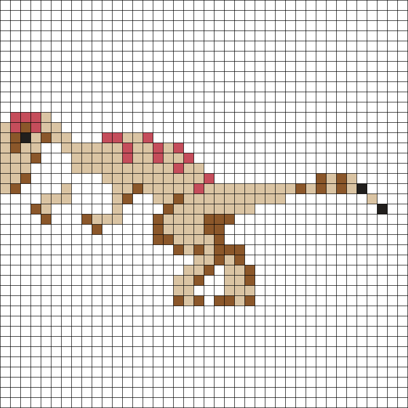 Allosaurus Perler