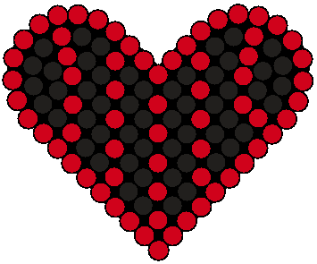 red and black heart