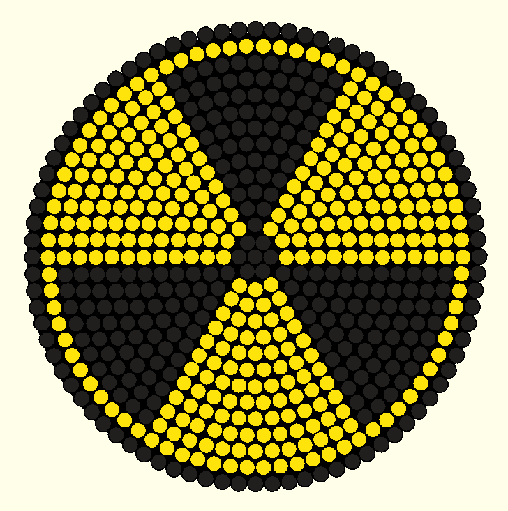 LARGE Nuclear Radiation Sign Warning Symbol