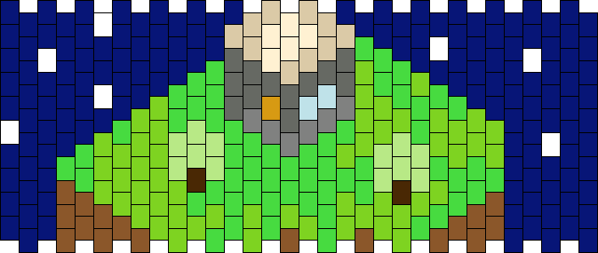Pixelated Floating Island 32 X 10 Medium Cuff