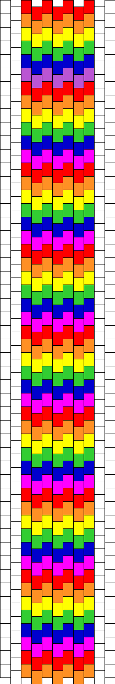 Rainbow Checker Print Strap X2