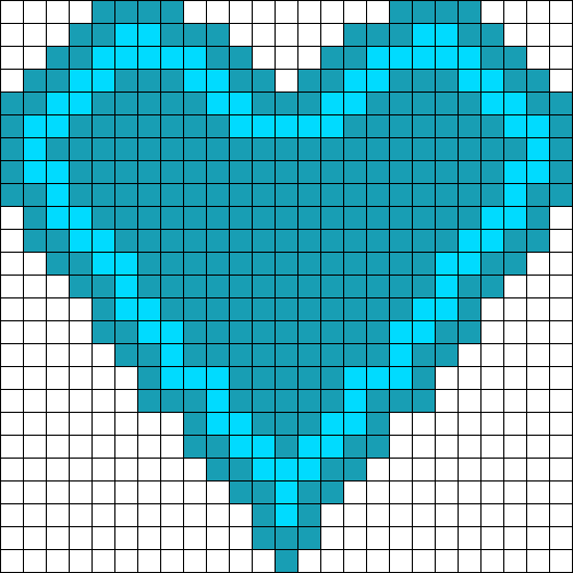 Blue Colored Heart With Pattern Thingy