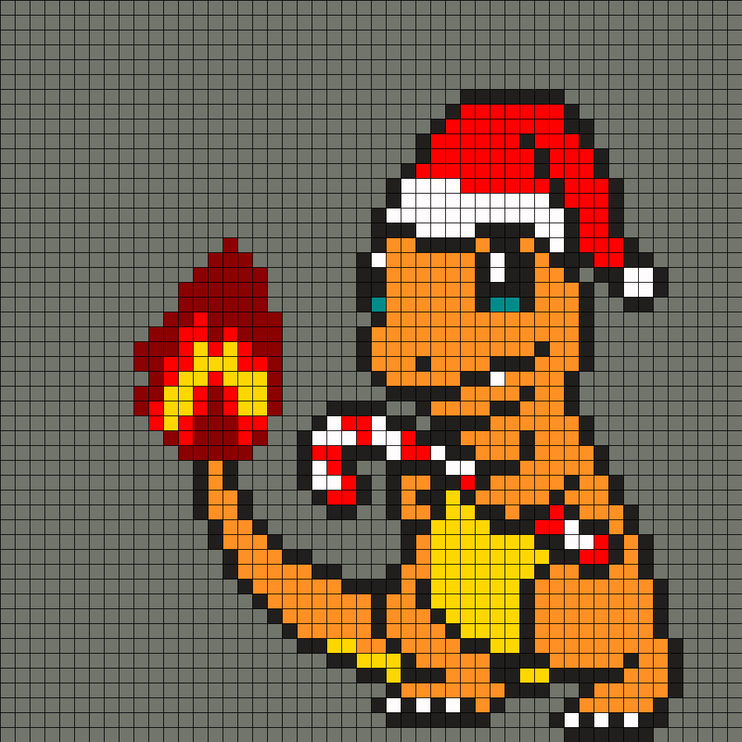 Charmander With Candy Cane