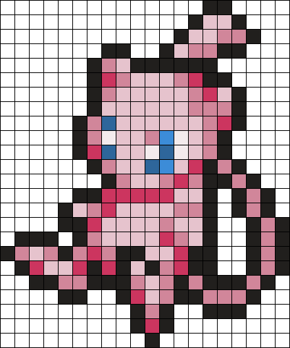 Mew Sprite Perler (pokemon Mystery Dungeons: Red Rescue Team)