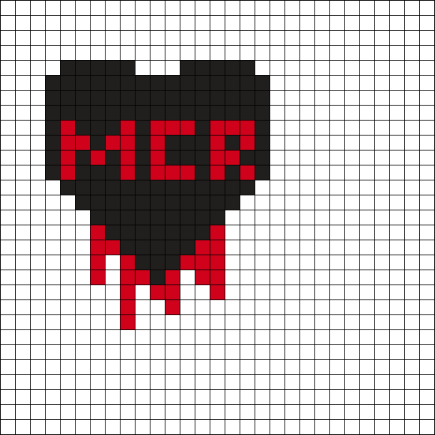 Mcr heart red and black with blood drip