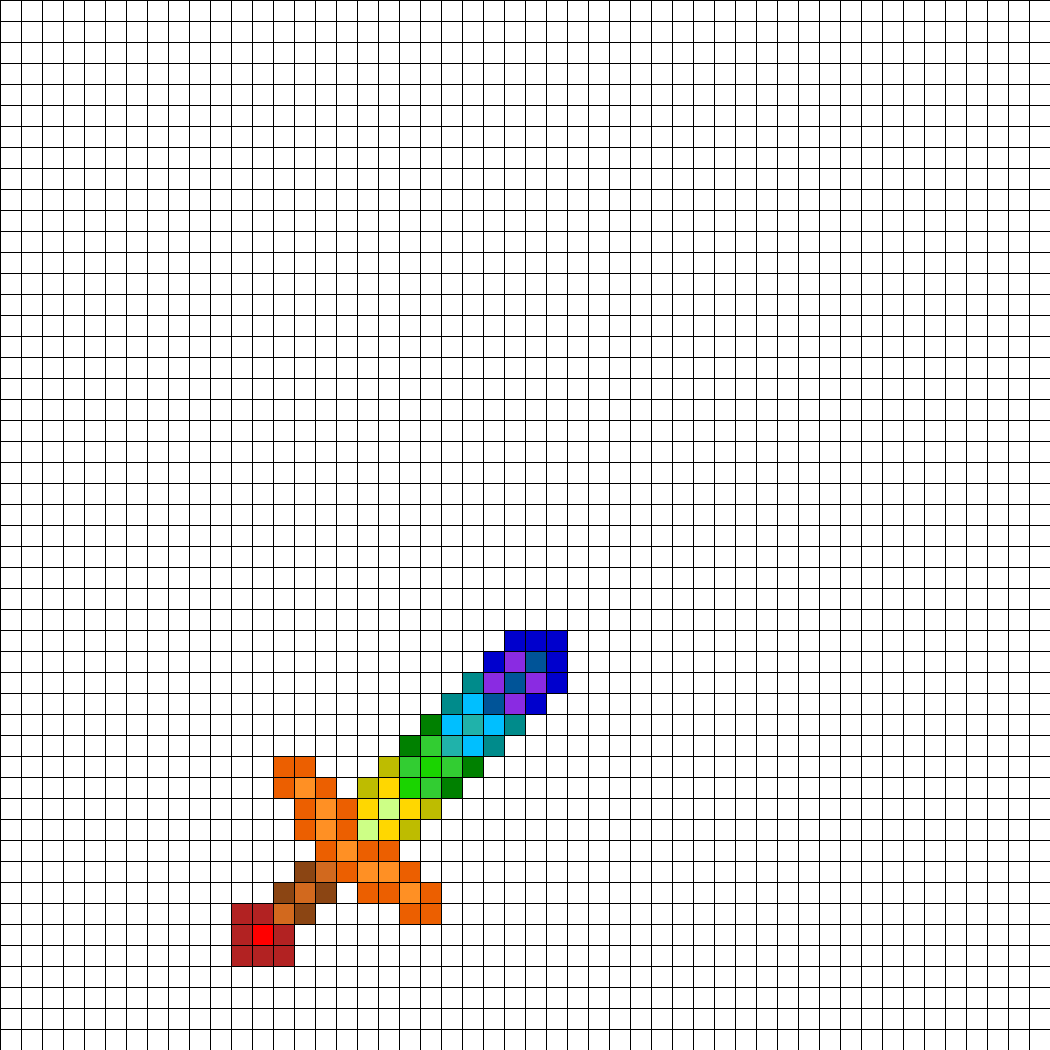 Rainbow Minecraft Sword