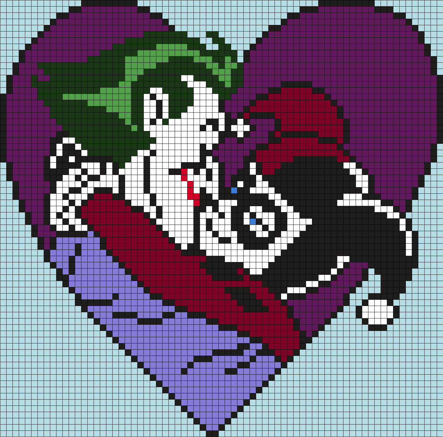 Joker And Harley Quinn Heart (Square)