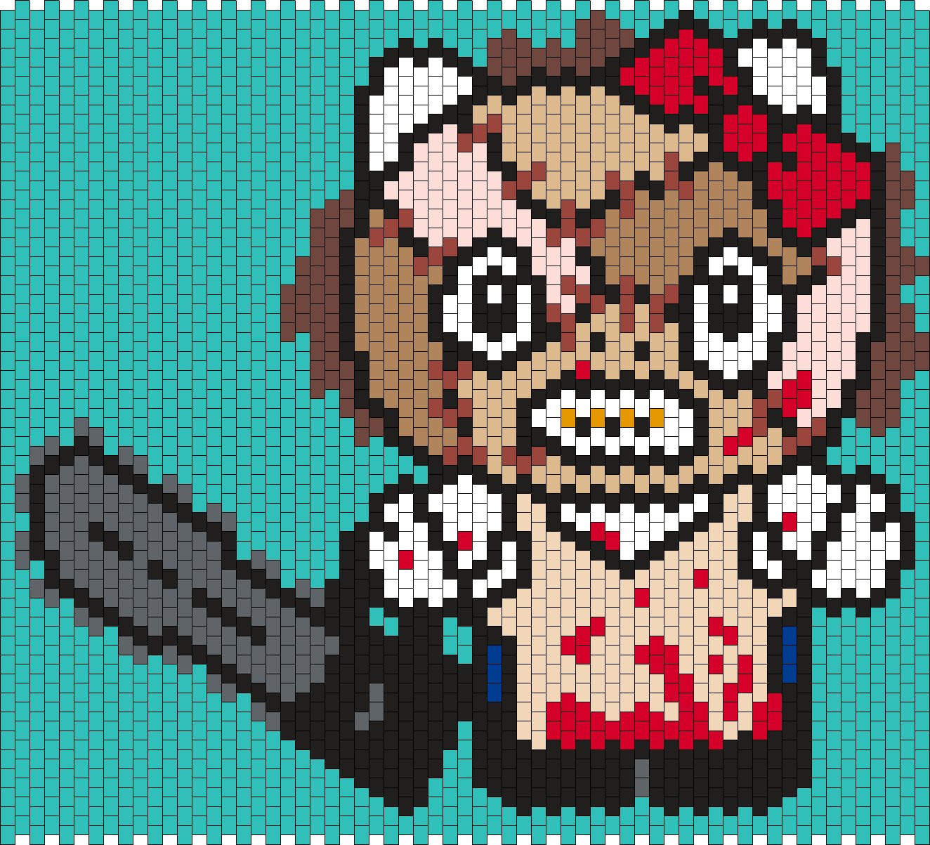 Leatherface (from Texas Chainsaw Massacre) Hello Kitty