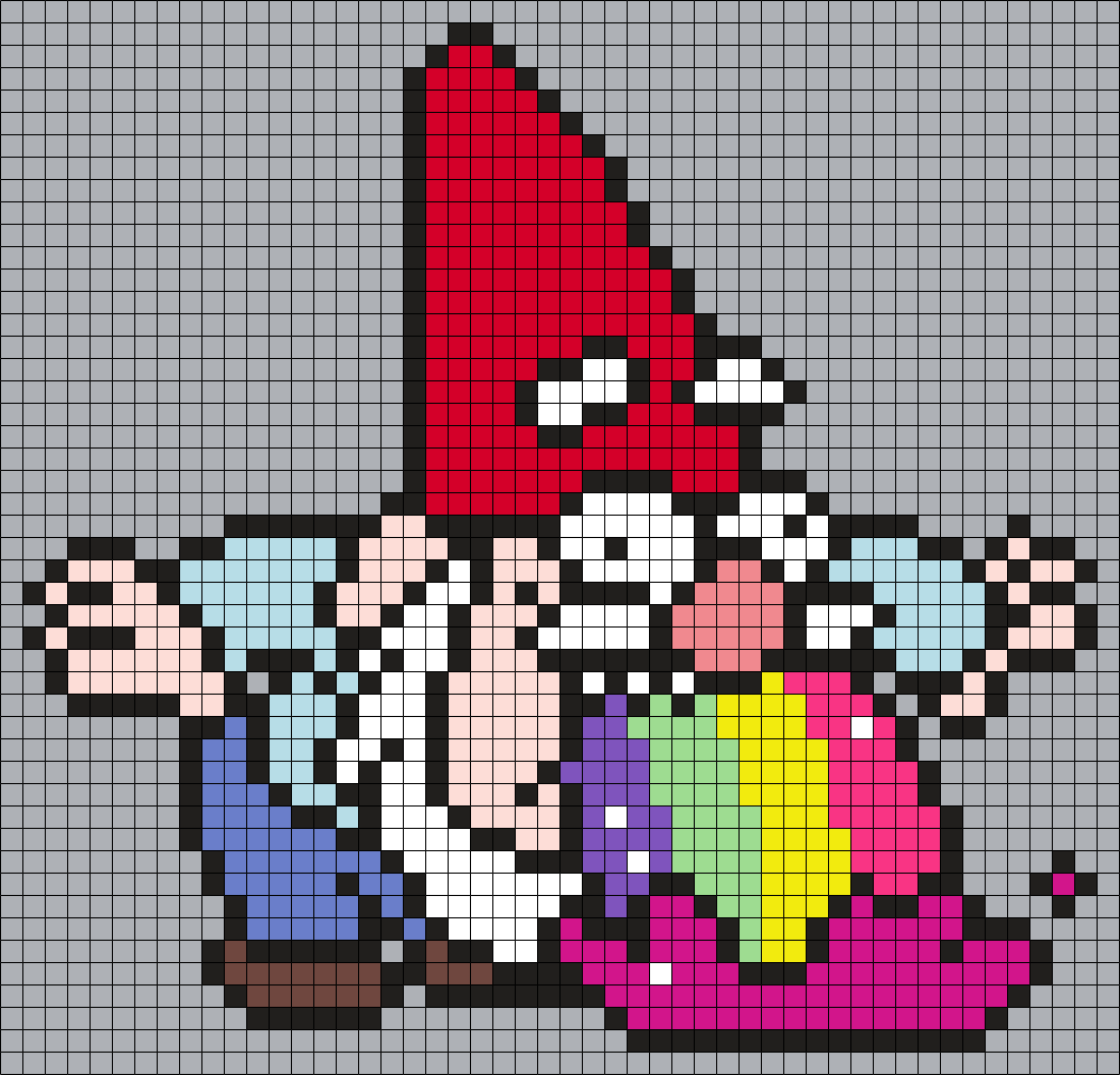 Rainbow Puking Gnome From Gravity Falls (Square)