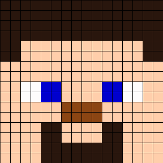 Minecraft Steve Face 16x16