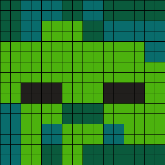 Minecraft Zombie Face 16x16