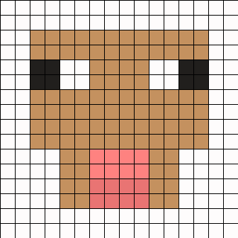 Minecraft Sheep Face 16x16 Coaster