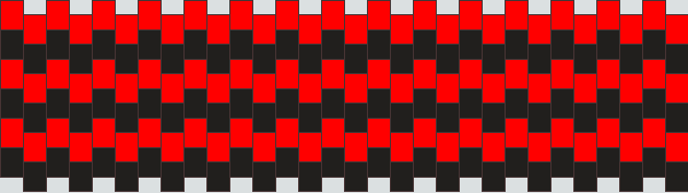 Simple Red And Black Striped Cuff