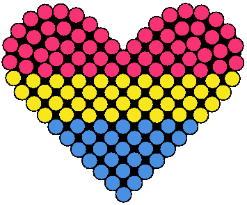 pansexual pride heart
