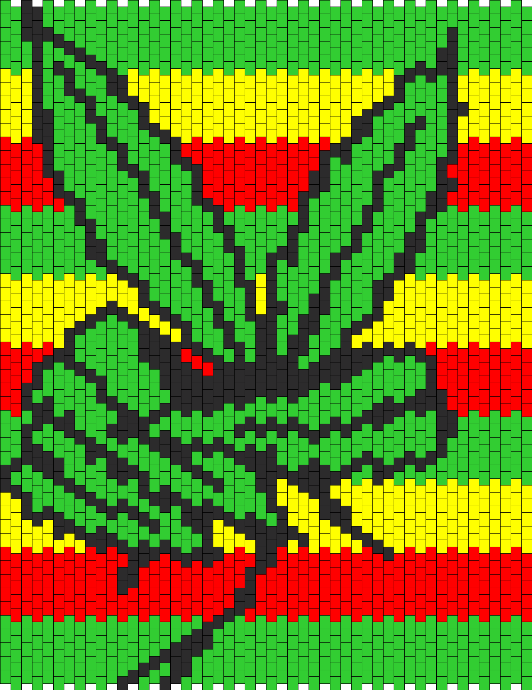 Marijuana Peace Leaf Bead Pattern | Peyote Bead Patterns | Adults Only