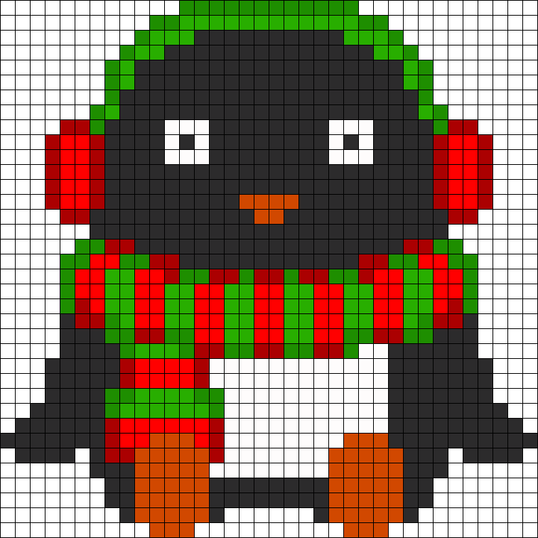 christmas-penguin-perler-bead-pattern-bead-sprites-holidays-fuse