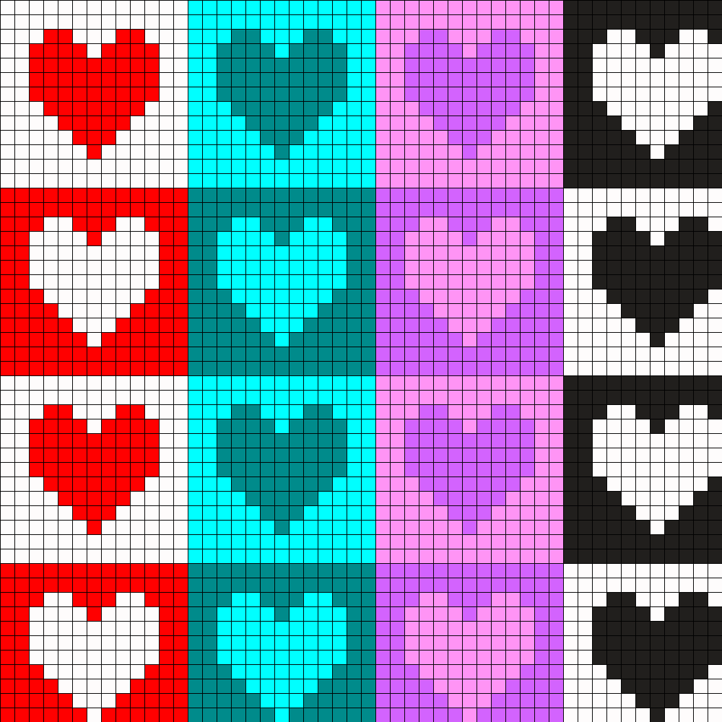 Different Colored Heart Pattern