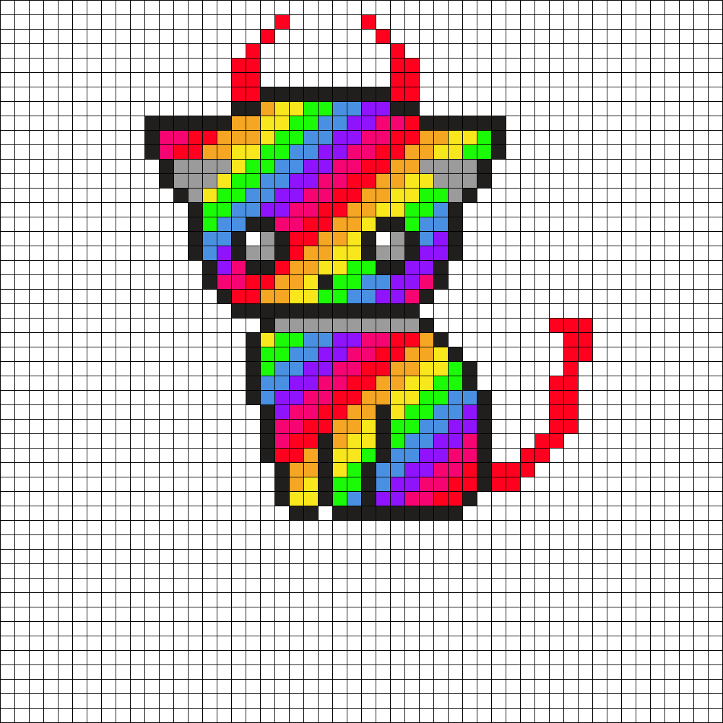 Rainbow Devil Cat