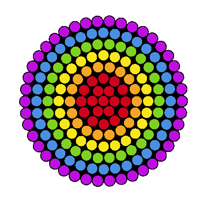 Turnable Rainbow Perler Circle