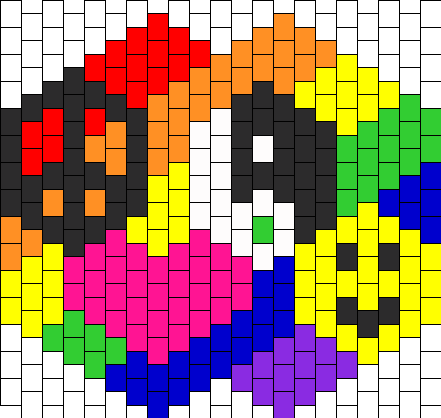 PLUR Rainbow Peace Love Unity Respect Kandi Mask