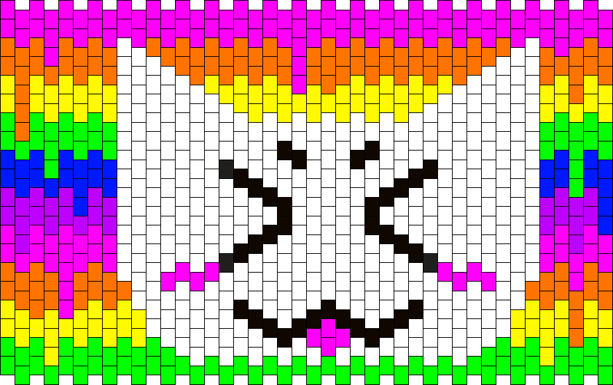 Kitty On Drippy Neon Rainbow Background