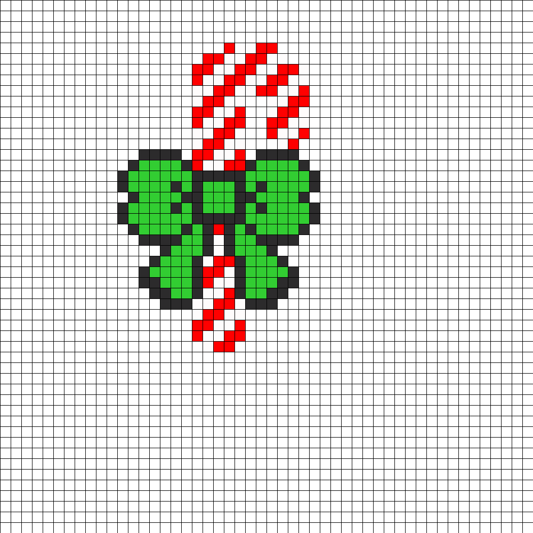 Christmas Candy Cane With Bow