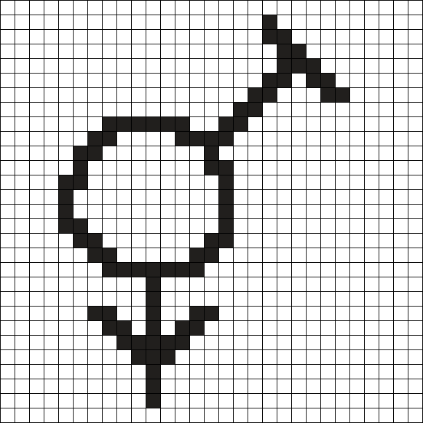 Gender Nonconforming symbol perler