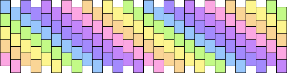 Pastel Diagonal Rainbow Multistitch