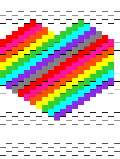Rainbow Heart Charm