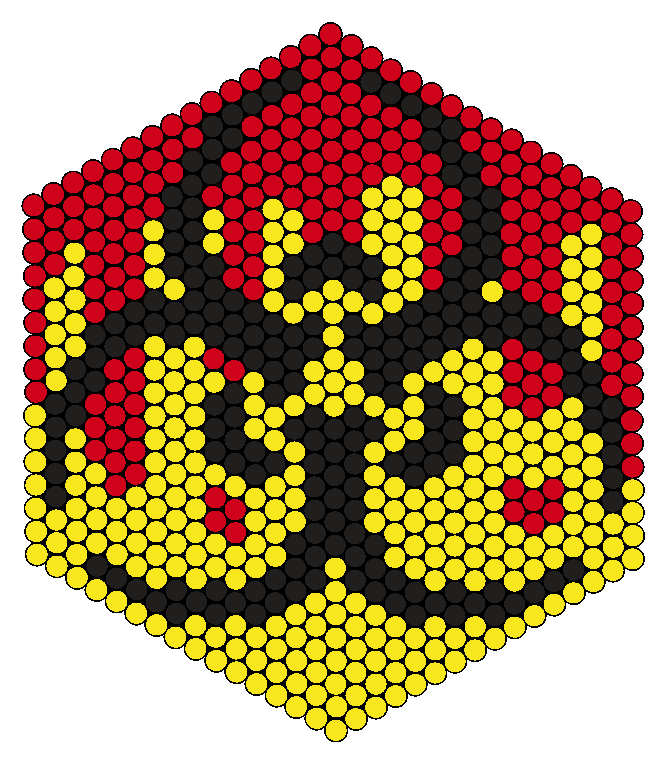 Hexagonal Biohazard Sign
