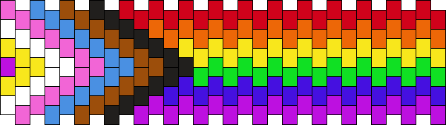 progress pride flag 30X6 Kandi cuff (intersex included)