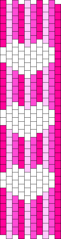 Pink stripe white heart purse side panel 1