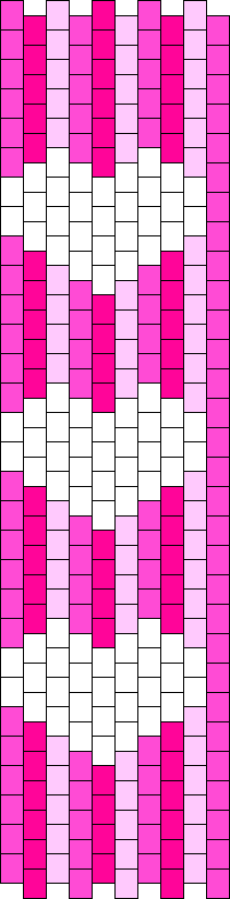 Pink stripe white heart purse side panel 2