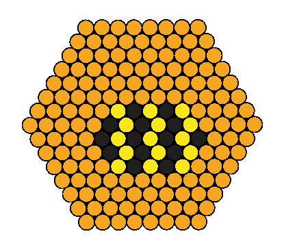 Bee in a honeycomb