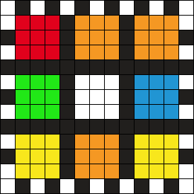 Rubix cube unsolved face 5