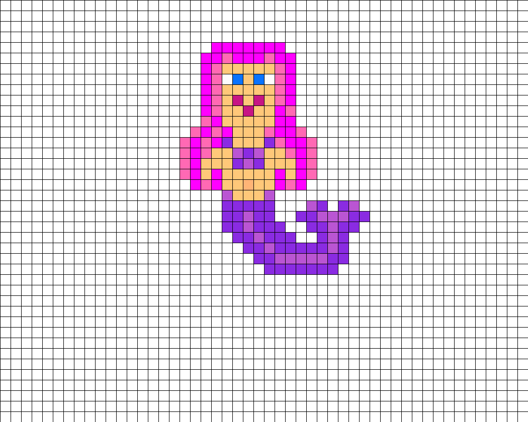 Pink Haired Mermaid With Pink Streaks