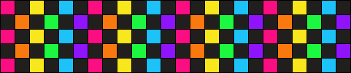 Glitchcore Rainbow Checkered Ladder Cuff 2