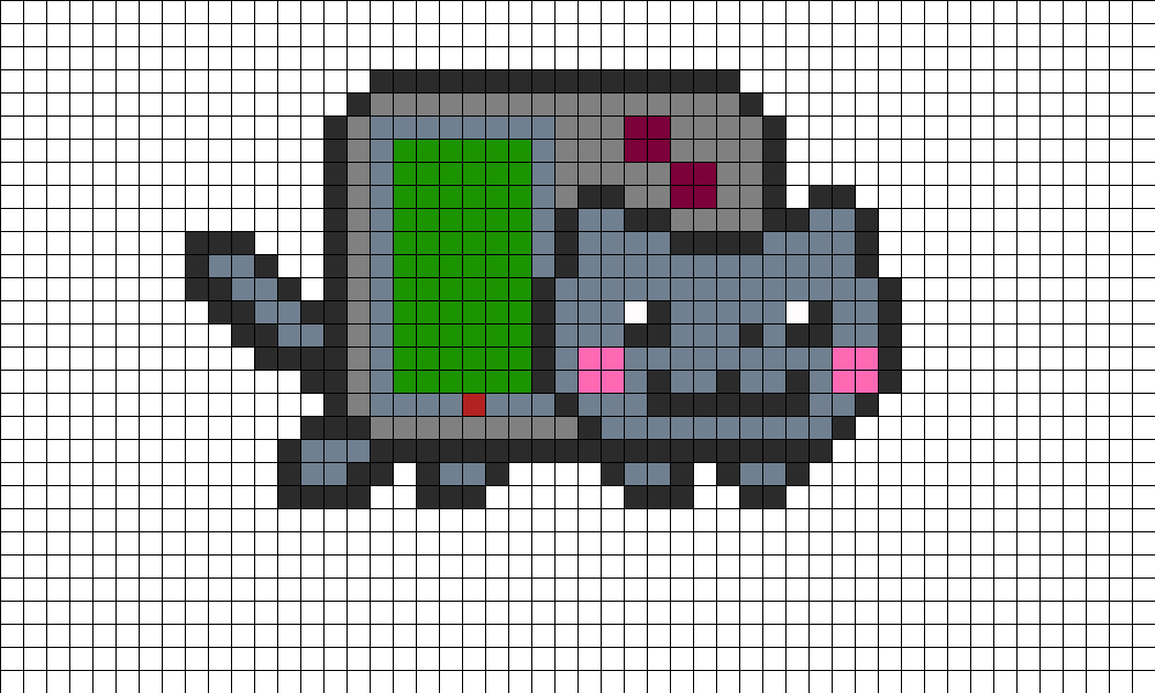 Gameboy Nyan Cat Perler