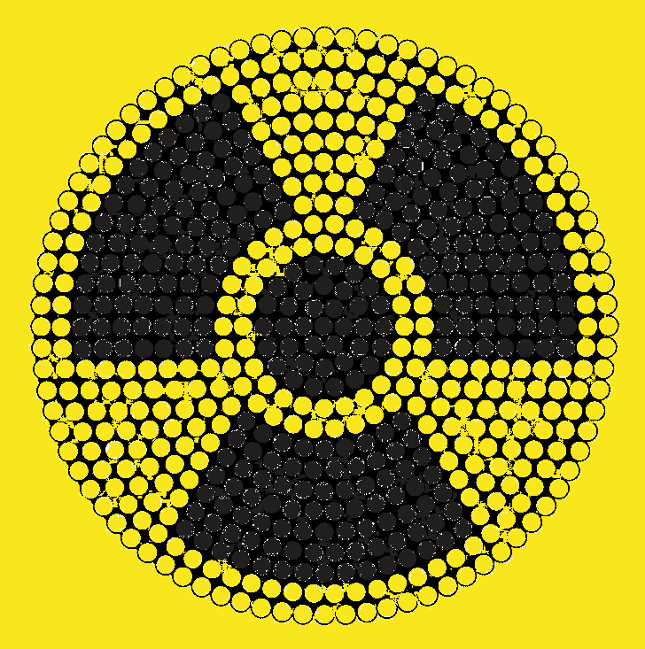 Big Radiation Hazard Symbol Peeler