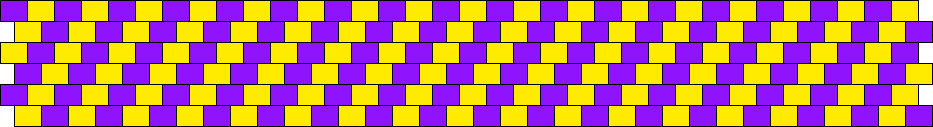 Purple/Yellow Caution Stripe Cuff