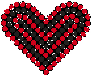 Small red and black emo Heart