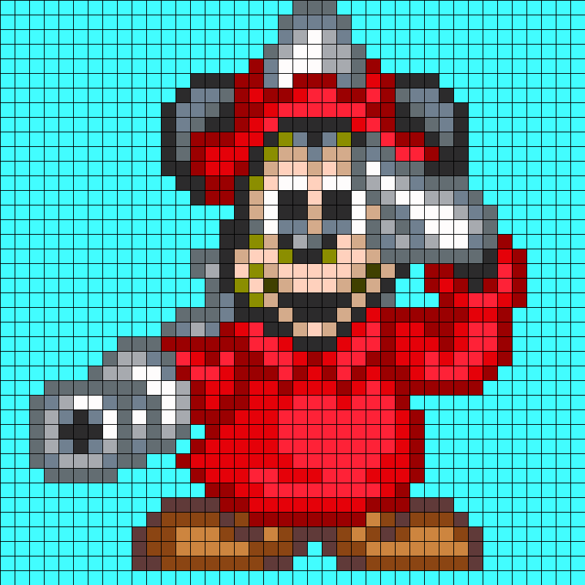 FireFighter Mickey Mouse Perler