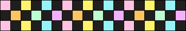 Pastel Checkerboard Ladder Stitch Cuff