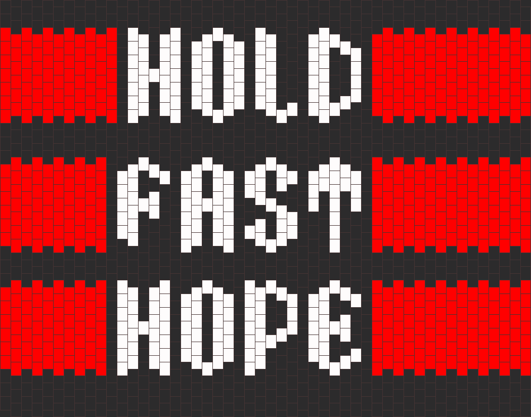 Hold Fast Hope Bag Pattern Face Thrice