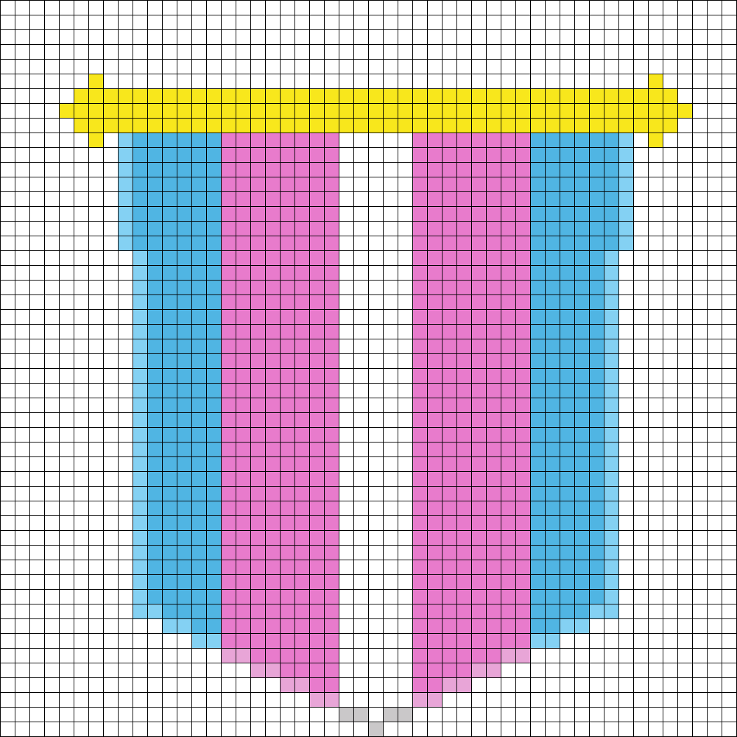 large trans flag perler