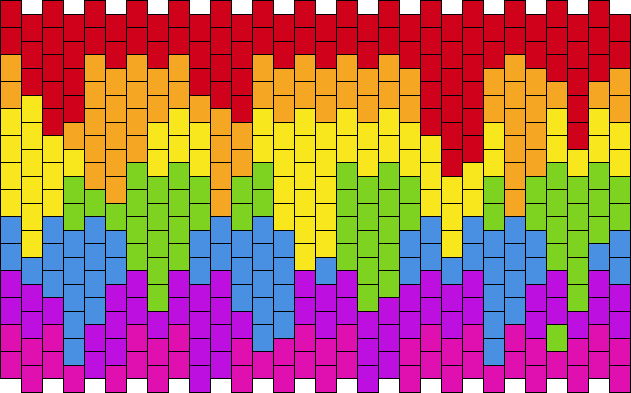 Rainbow purse (front panel)