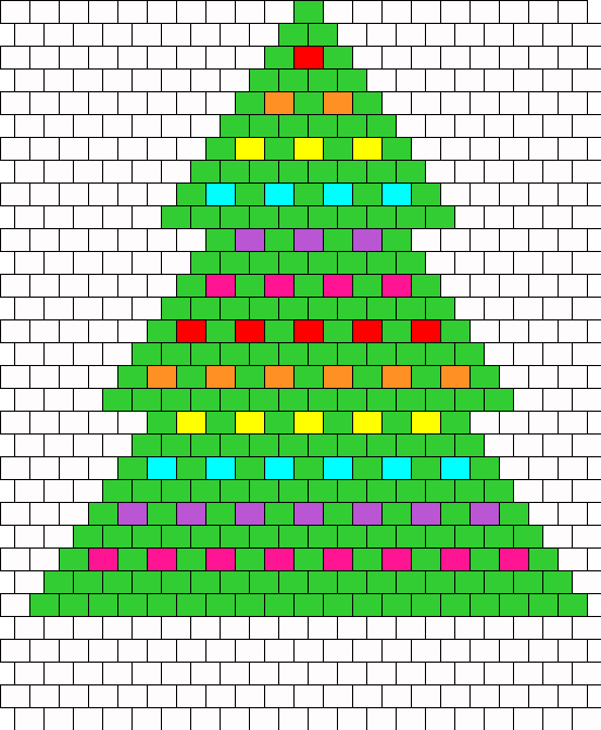 Rainbow Christmas Tree Peyote