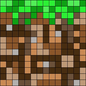 Grass block Minecraft perler pattern